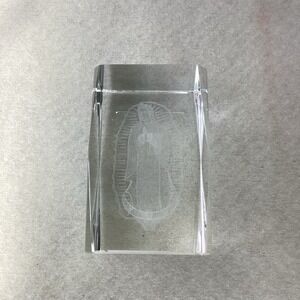 Laser Cut Paper Weight Virgin De Guadalupe Religious Clear Cut Glass EUC‎